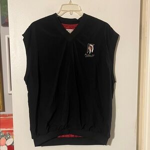 Haley elements black sleeveless vee neck windbreaker